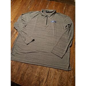 New Ford AKWA 2XL Quarter Zip Pullover Gray Blue Oval Logo USA Made